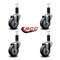 Service Caster 3.5'' Thermoplastic Rubber Wheel Swivel 1-1/4'' Expanding Stem Caster Set, 4PK SCC-EX20S3514-TPRB-114-4 - alternate 3